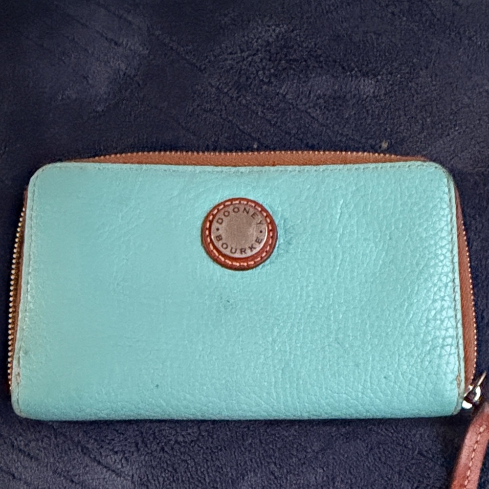 Dooney & Bourke Aqua Leather Wallet